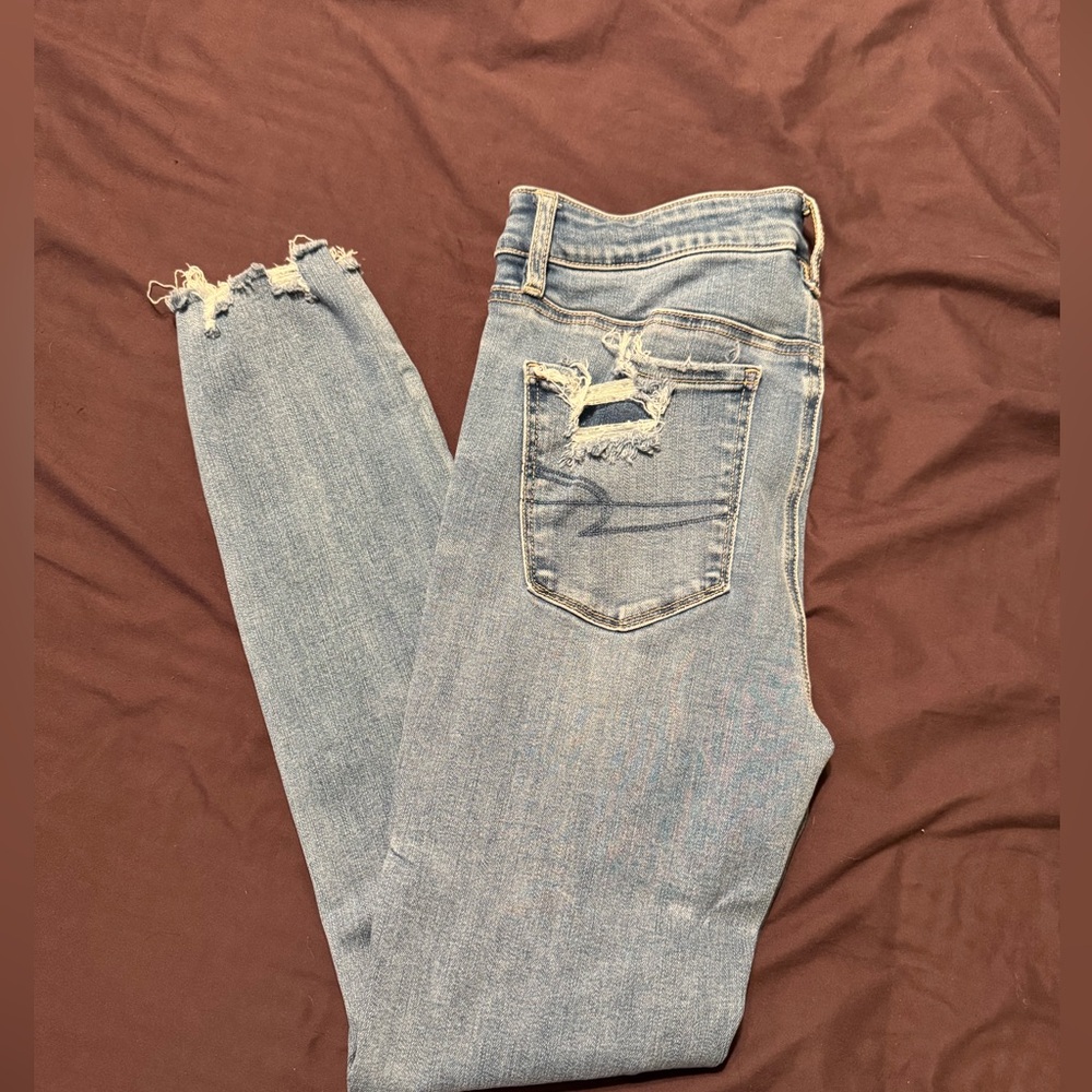 Distressed Blue Women's Jeans